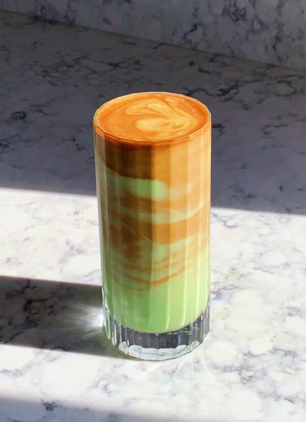 Avocado Smoothie with Coffee Foam